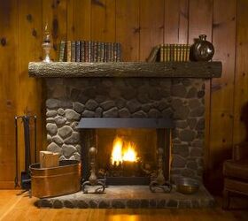 how to update a 1970 s stone fireplace