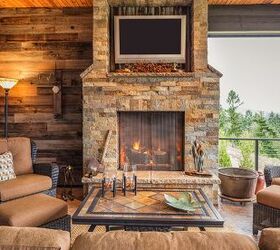 how to update a 1970 s stone fireplace