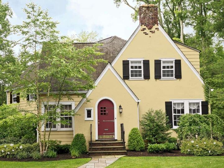 14 inviting front door colors for a yellow house