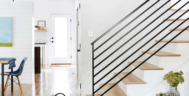 15 beautiful examples of wood stairs with white risers