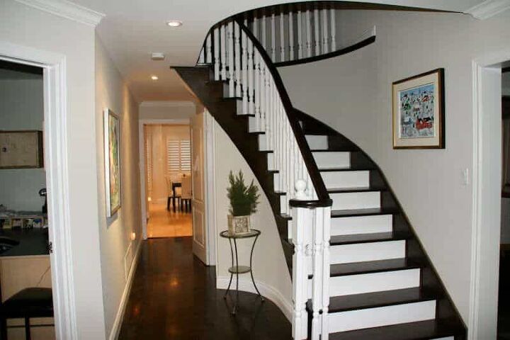 15 beautiful examples of wood stairs with white risers