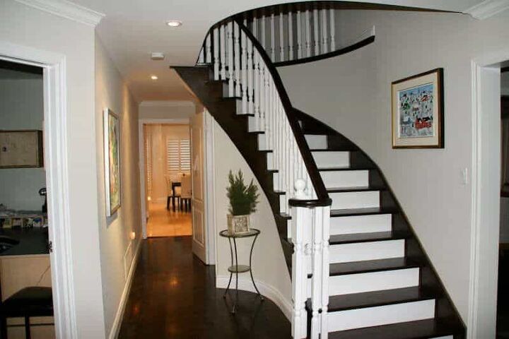 15 beautiful examples of wood stairs with white risers