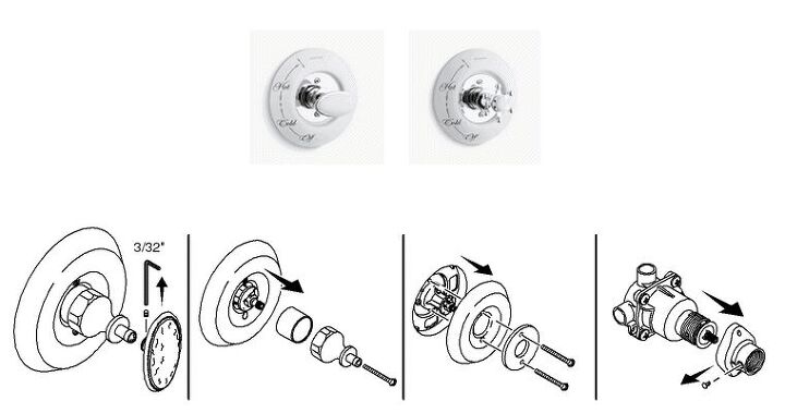 how to remove a kohler shower handle