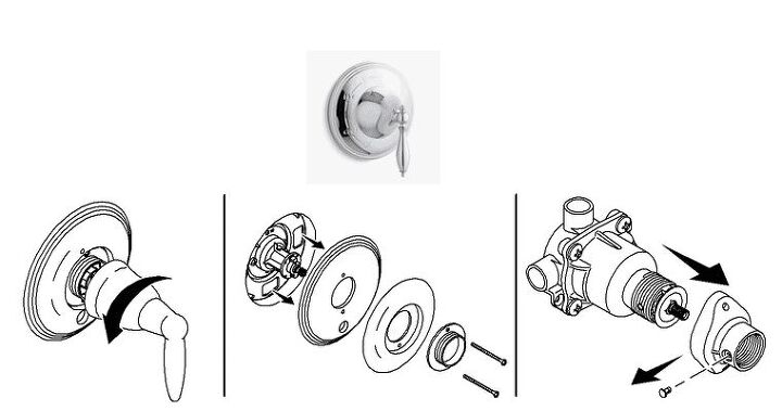 how to remove a kohler shower handle