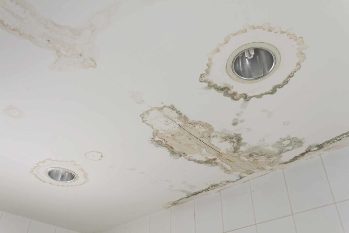 can you paint over water damaged ceiling