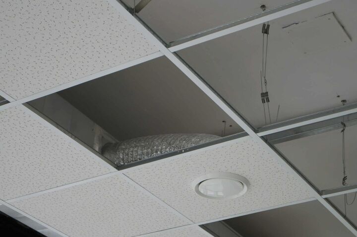 how to install a drop ceiling around ductwork