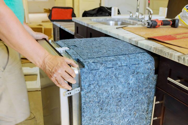 how to attach a dishwasher to a granite countertop