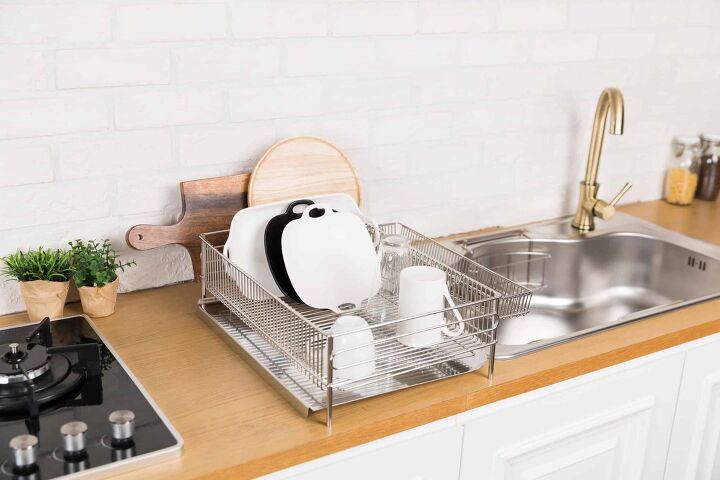 how to clean a stainless steel kitchen sink rack