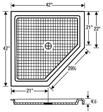 standard shower dimensions sizes with drawings