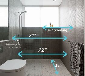 standard walk in shower dimensions with photos