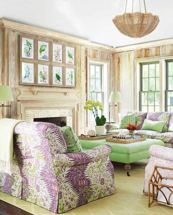 colors that go well with green for interior design