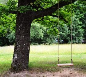 how to hang a tree swing on an angled branch do this