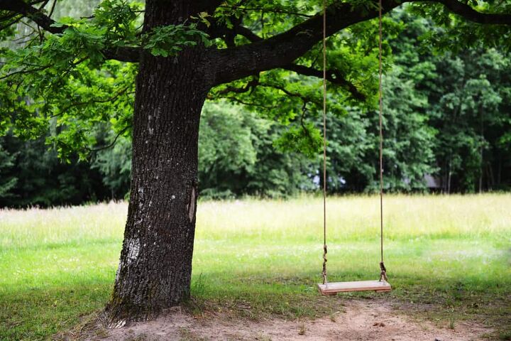 how to hang a tree swing on an angled branch do this