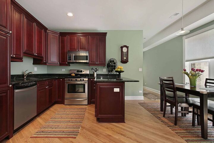 what paint colors go with cherry wood cabinets