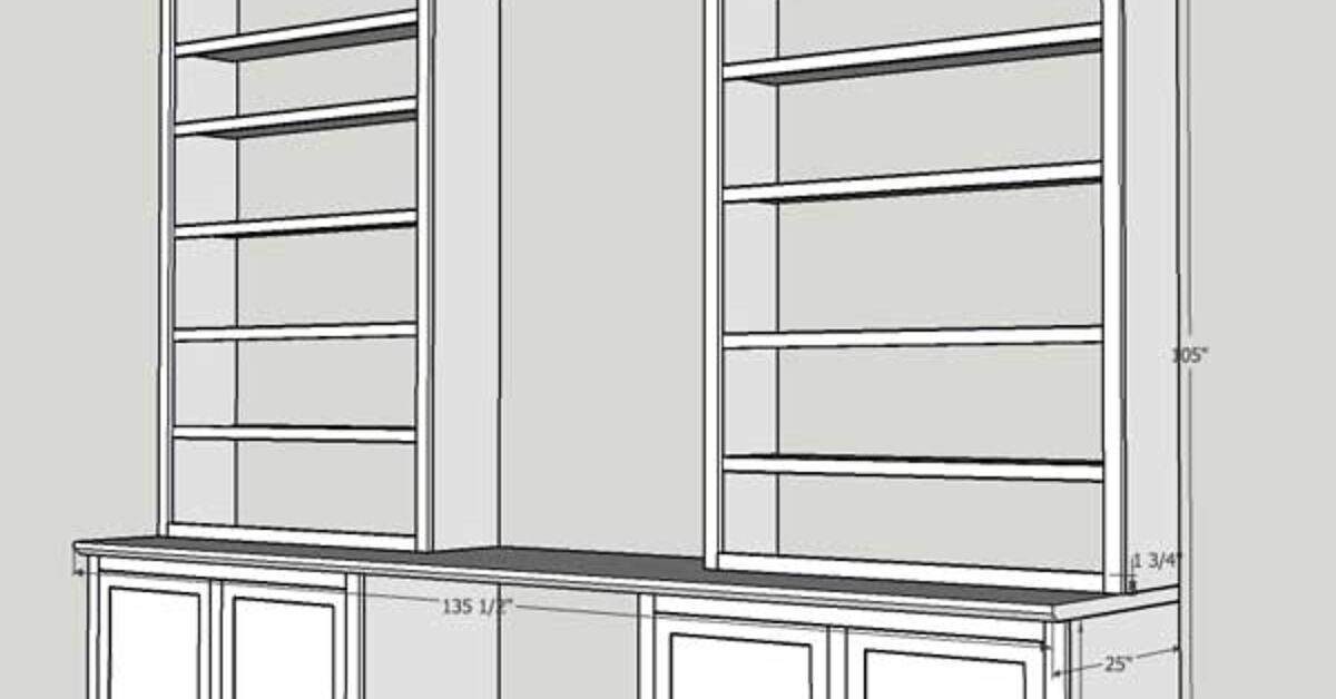 Bookshelf Standard Dimensions at Tiffany Mora blog