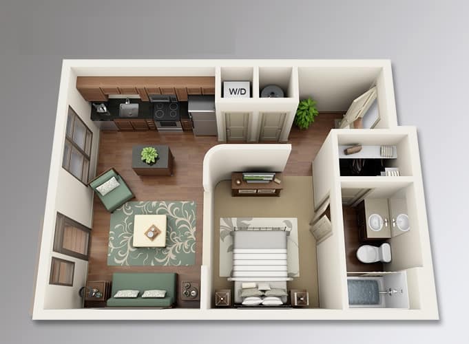 500 Square Foot Apartment Floor Plans