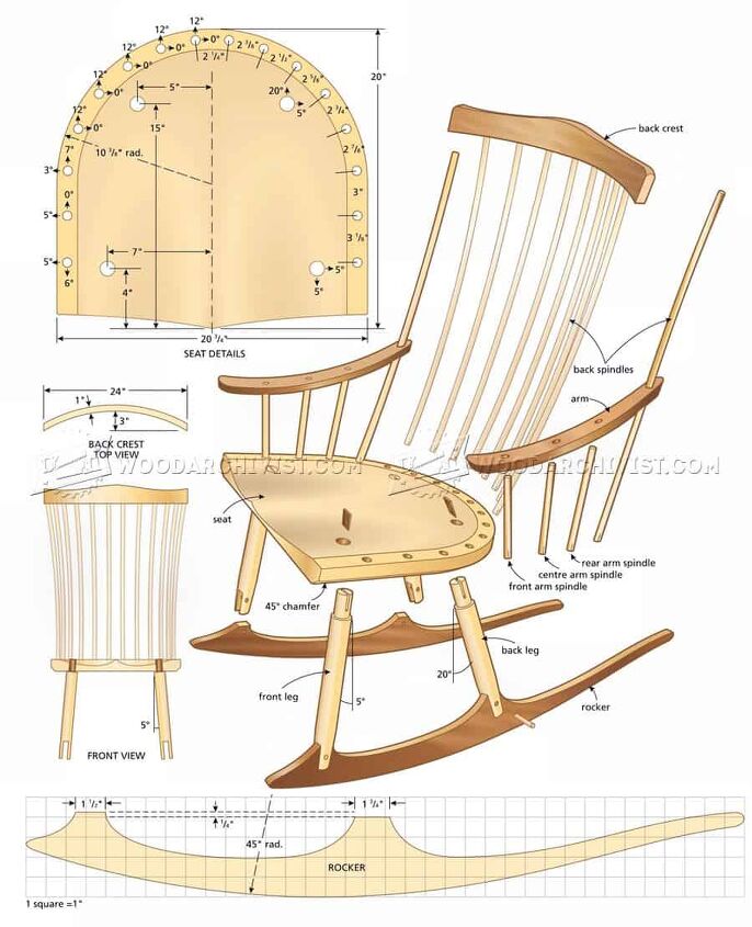 Child's Rocking Chair Plans (with Drawings) | Upgradedhome.com