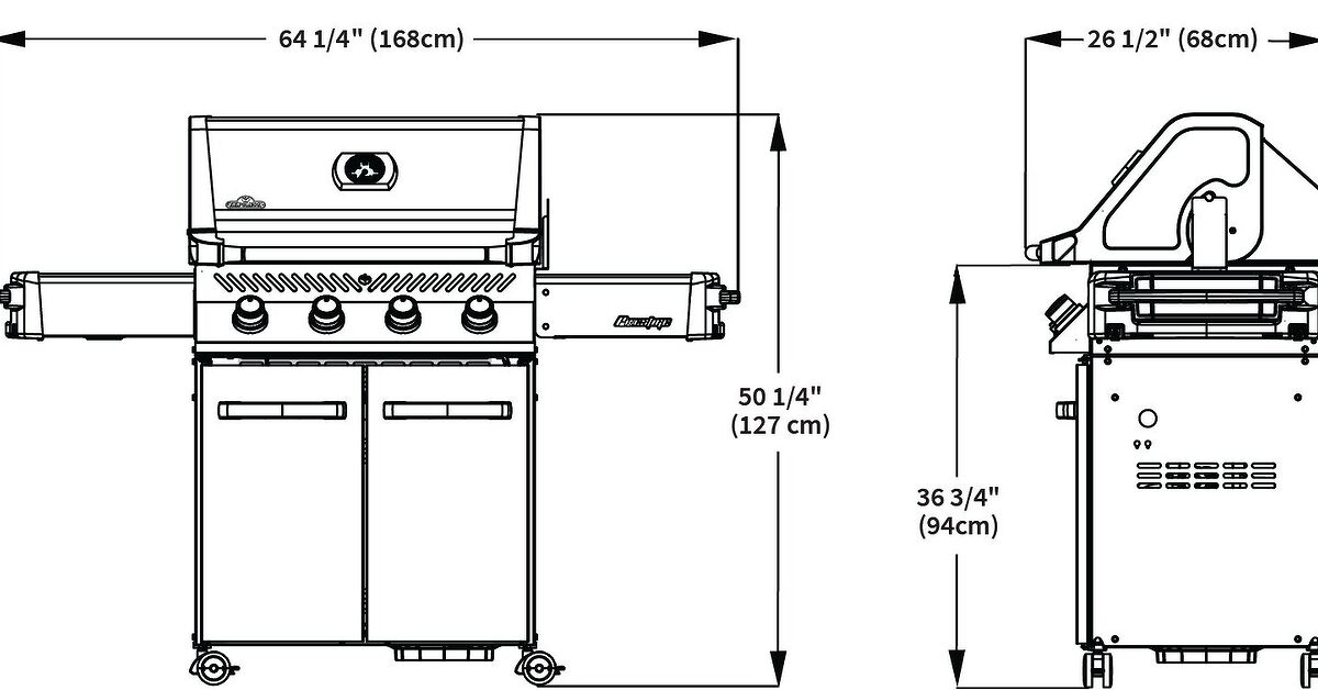 Standard Gas Grill Dimensions (with Drawings)