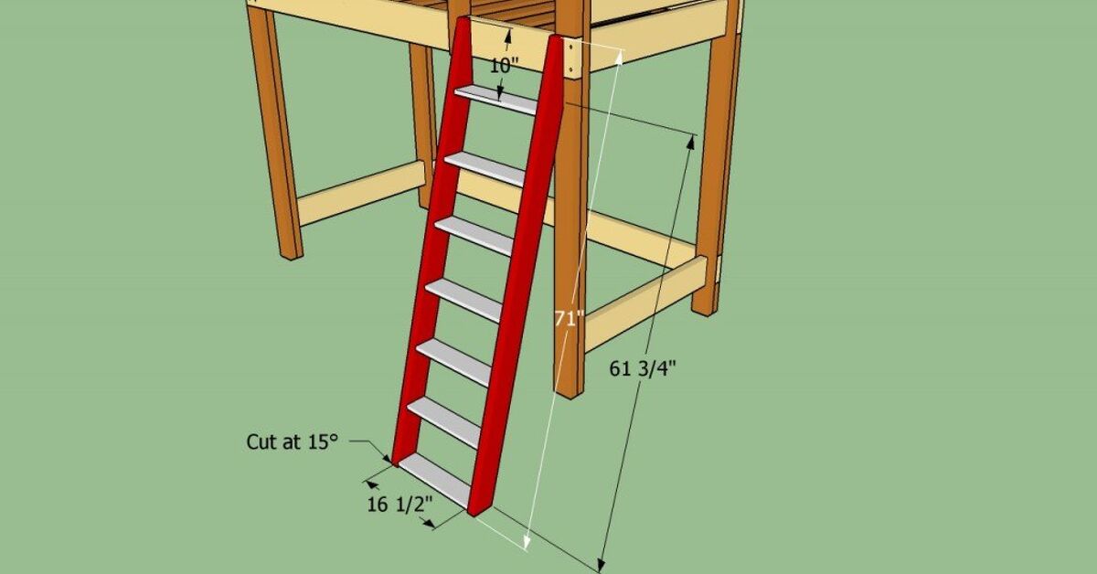Bunk Bed Ladder Plans (with Drawings) | Upgradedhome.com