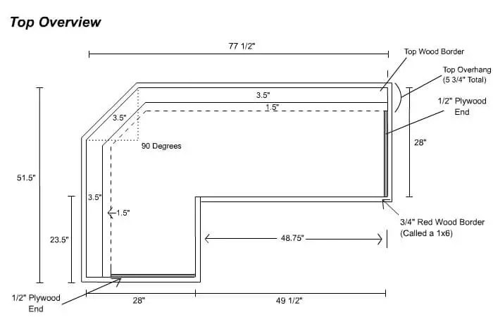 Standard Home Bar Dimensions (with Drawings) | Upgradedhome.com