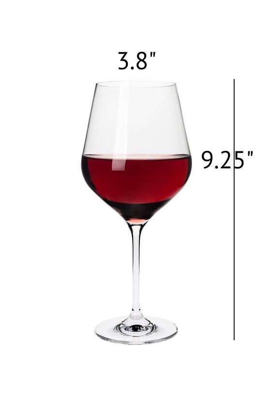 wine glass dimensions with drawings