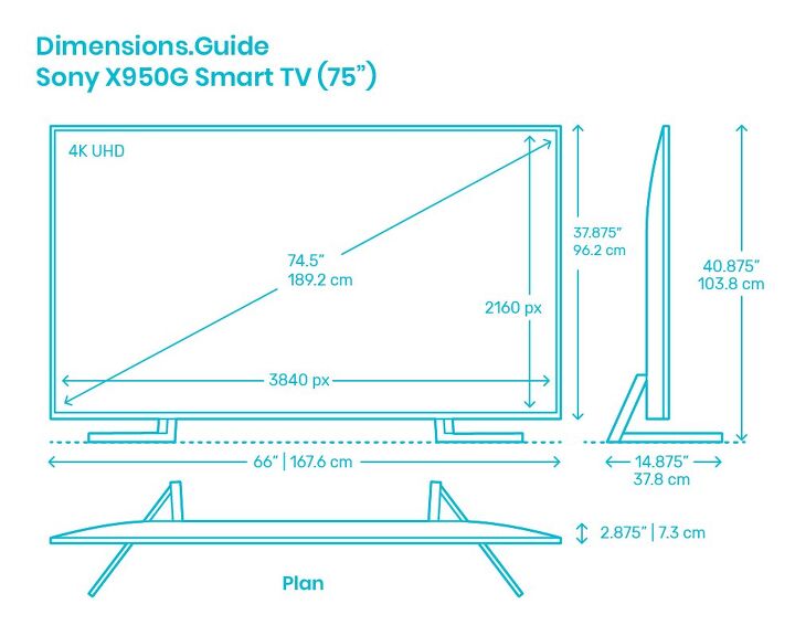 What Are The Dimensions Of 75 Inch Tv 75 Inch TV Dimensions And Guidelines (with Drawings), 51% OFF