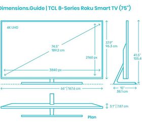 75-Inch TV Dimensions (with Drawings) | Upgradedhome.com