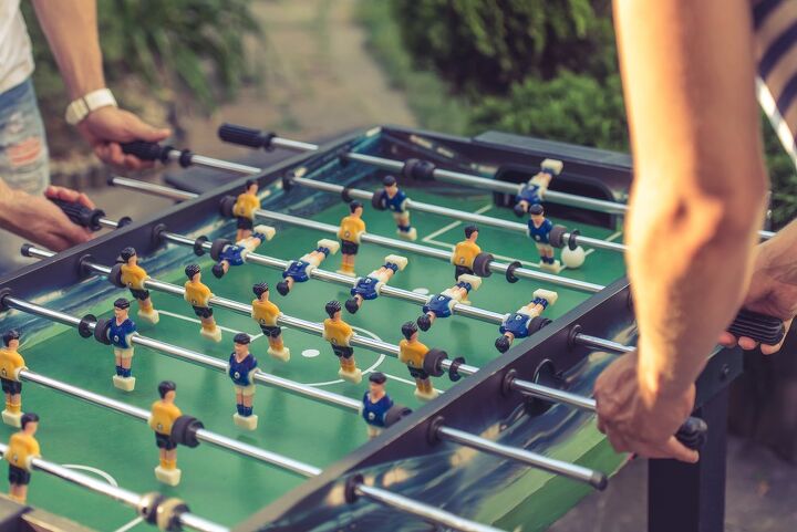 standard foosball table dimensions with pictures