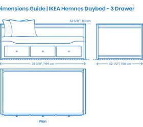 Standard Daybed Dimensions (with Drawings) | Upgradedhome.com