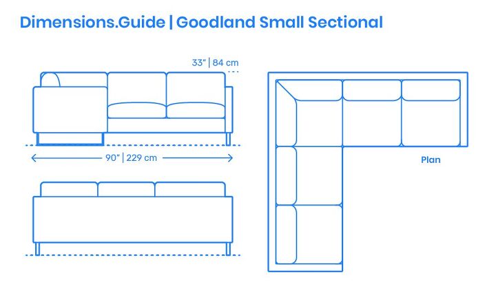 Sectional Sofa Dimensions With