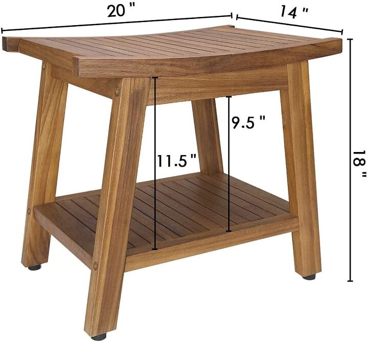 Shower Bench Dimensions (with Drawings) | Upgradedhome.com