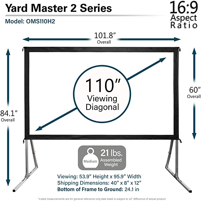 100-Inch Projector Screen Dimensions (with Drawings) | Upgradedhome.com