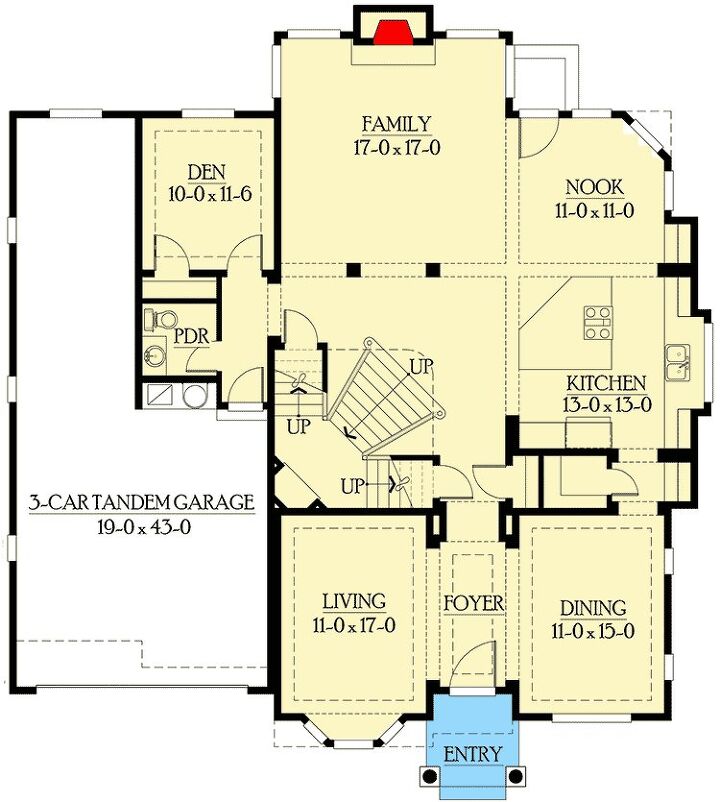 "Three-Car Tandem Garage: Plan 23139JD" by Architectural Designs