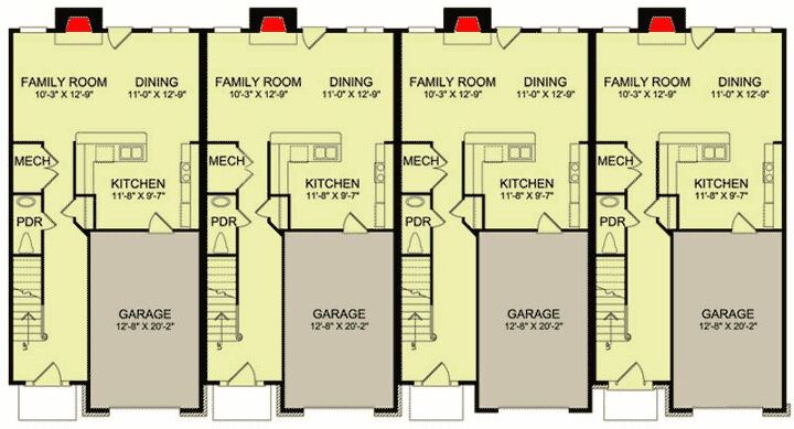 Source: "Traditional Fourplex Multi-Family House Plan: Plan 83132DC" by Architectural Designs