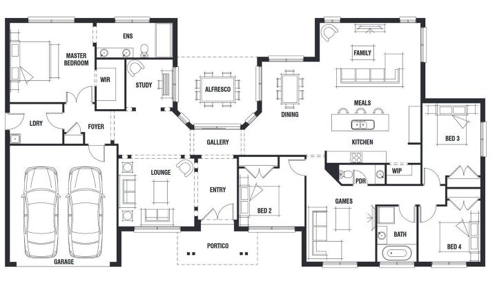 Source: "Wide Shallow Lot House Plan"