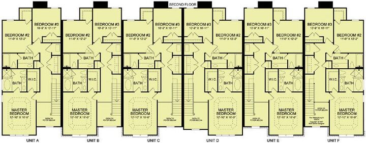 "6-Unit Townhouse Row" by The House Designers