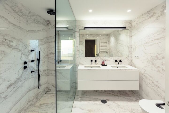 how much does a marble bathroom cost