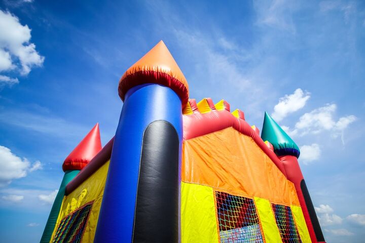 can you put a bounce house on a driveway find out now