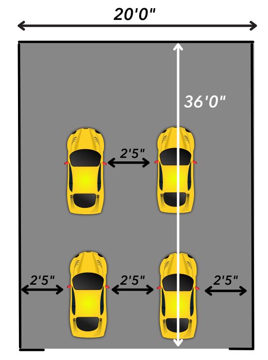 4 car garage dimensions with drawings