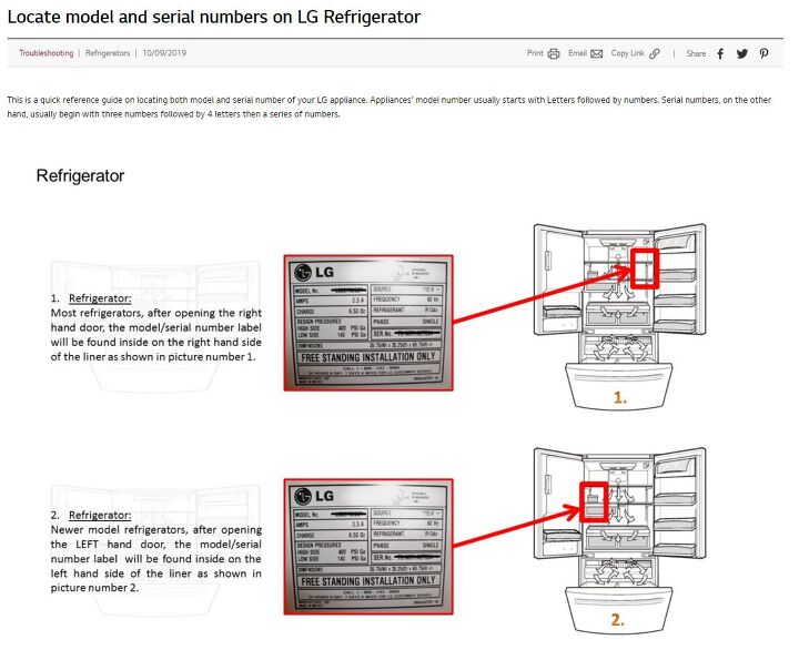 lg refrigerator recall list all models and updates