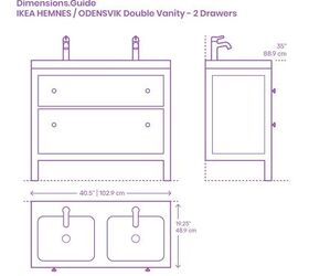Bathroom Double Vanity Dimensions (with Drawings) | Upgradedhome.com