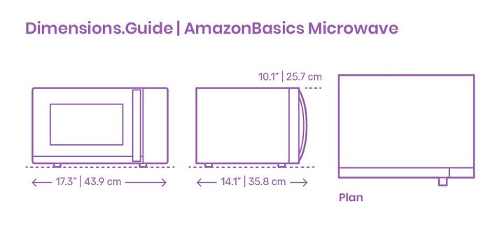 Standard Microwave Dimensions (with Drawings) | Upgradedhome.com
