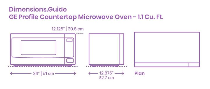 Standard Microwave Dimensions (with Drawings) | Upgradedhome.com