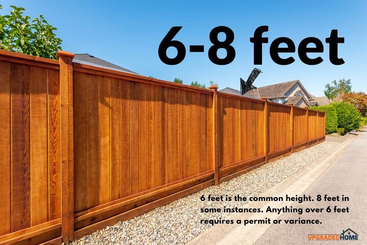 how tall should a fence be privacy front backyard fences