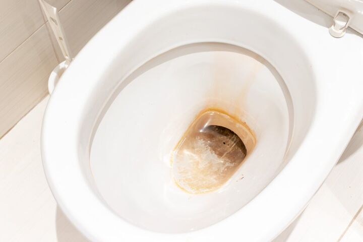 how to remove brown stain at the bottom of toilet bowl