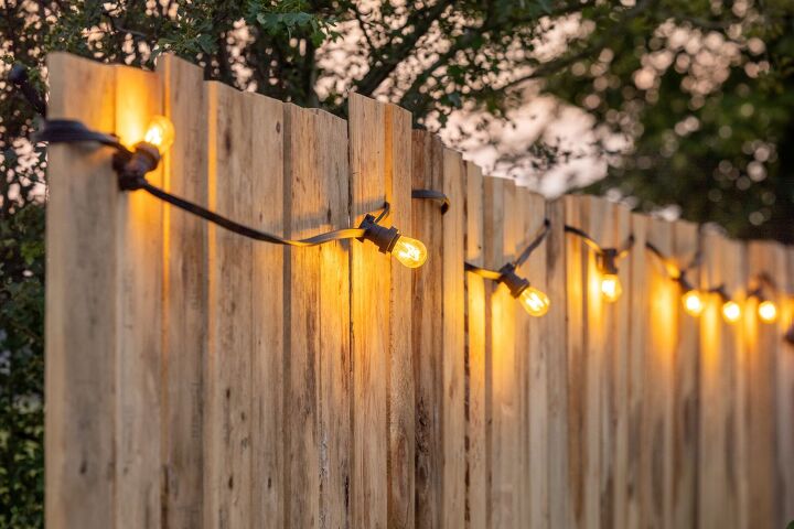 how to hang string lights in backyard without trees