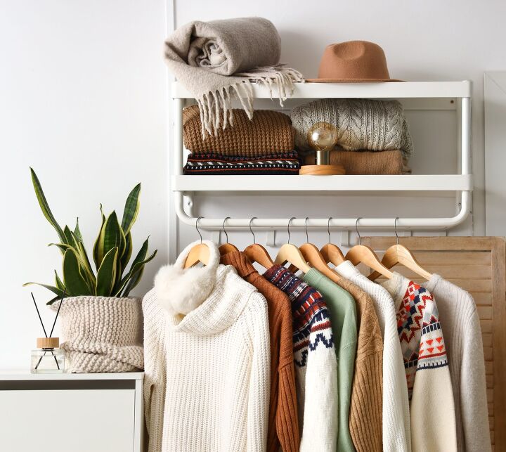 clever ways to store clothes without a closet