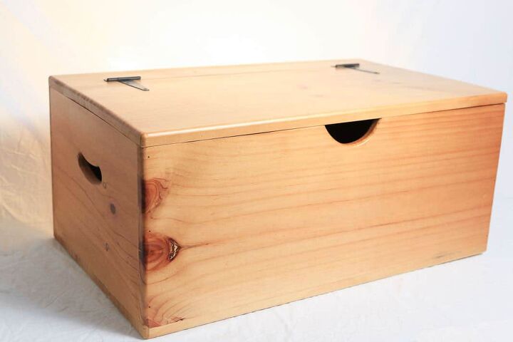 This wooden box adds versatile storage around the home for general household items